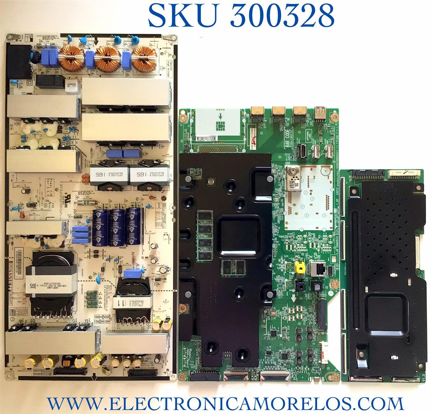 KIT DE TARJETAS PARA TV LG OLED / MAIN EBT64926703 / EAX67685603 / EAX67685603(1.1) / FUENTE EAY64748901 / EAX67914301 / 64748901 / T-CON 6871L-5730B / 6870C-0745B / 5730B / PANEL LE650AQD (EL)(A3) / MODELO OLED65C8PUA / OLED65C8PUA.BUSWLJR